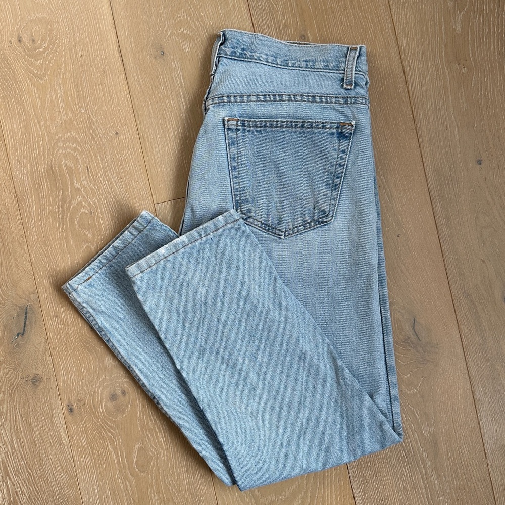 Classic Denim Jeans Faded glory light wash 32 x 30 100% cotton